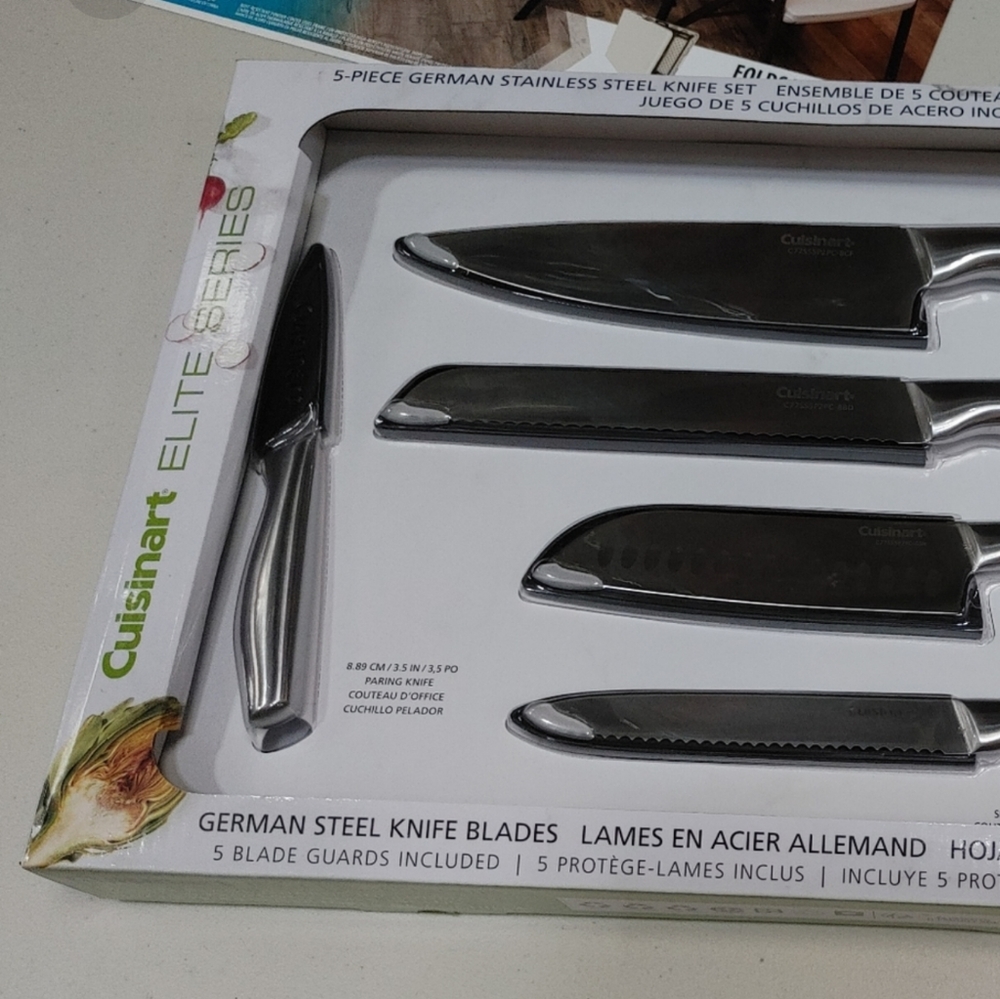 Cuisinart elite series German steel blades 5 piece stainless steel knife…